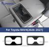 ABS Rear Water Cup Holder Frame Decorative For Toyota RAV4 2026-2027 Cover Trim Sticker Overlay LHD RHD Car Interior Accessories