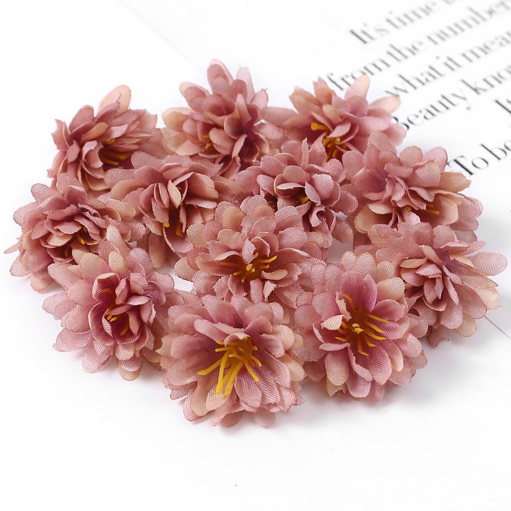 10/20/30PCs Daisy Artificial Flowers 3cm Silk  Fake Flower for Home Room Decor Wedding Decoration DIY Craft Wreath Accessories