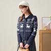 Women's Retro Jacquard Wool Cardigan
