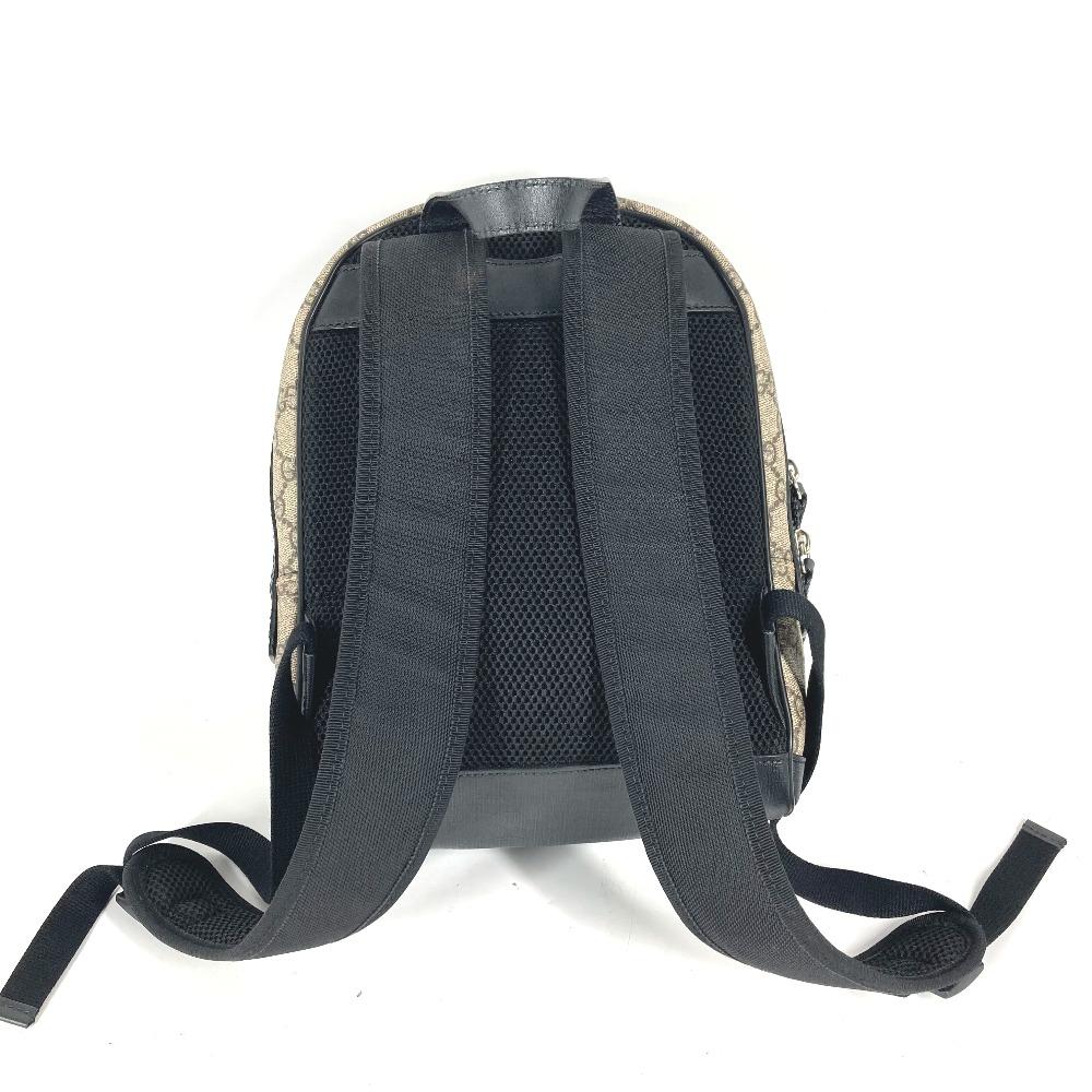 GUCCI 429020 GG Supreme bag logo Backpack Beige/Black