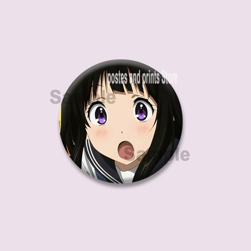 Cute Anime Hyouka Enamel Pins Clothing Bag Hat Jewelry Accessories Cartoon Round Brooch Eru Chitanda Animation Badge Toys Gifts