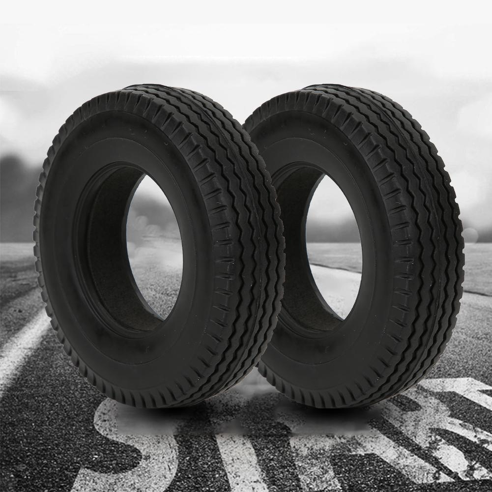 2 PCs High Wear Resistant Rubber Tires 85x21mm for Tamiya 1/14 RC Truck Tractor
