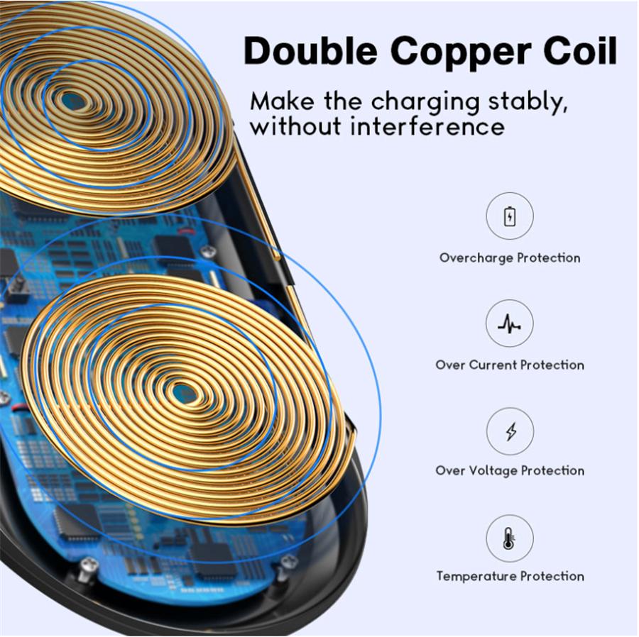 20W Double Seat CAR QI Wireless Charger Fast Charging Pad 2 In 1 Desktop Charger for iPhone 11 Pro X XS MAX XR For Samsung S10 S9