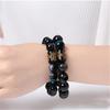 Rainbow Eye Obsidian Bracelets Bangles Lucky Beads Couple Gift Chinese Style Jewelry Men Women Accessories