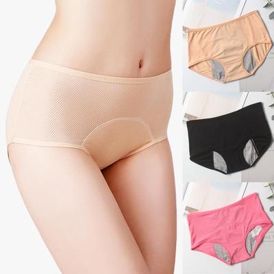 Women Physiological Panties Leak Proof Menstrual Briefs Waterproof High Waist Plus Size Underwear