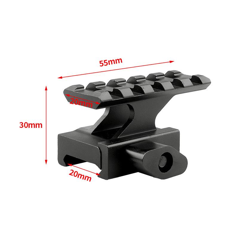 5-Slot 20mm Aluminum Alloy Z-Type Heightening Guide Rail Bracket