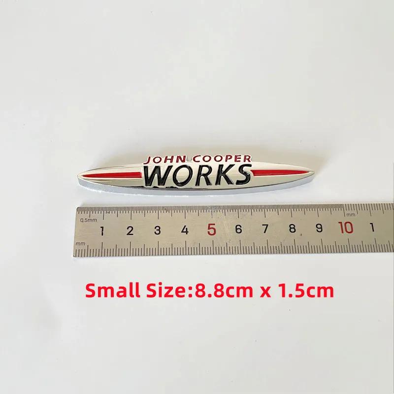 New 3D Metal John Cooper Works Car Front Grill Emblem Badge For Mini Cooper S R50 R52 R53 R55 R56 F54 F55 F56 F60 Accessories