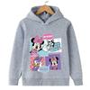 Disney Fashion Cute Minnie Pattern Printed Girls Pullover Autumn and Winter High Quality Outdoor Leisure Warm Hooded Sweatshirt