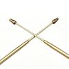 2 Pcs Dowsing Rod Retractable Foldable Stainless Steel Pen Shaped Water Divining Rod with Storage Bag Gold