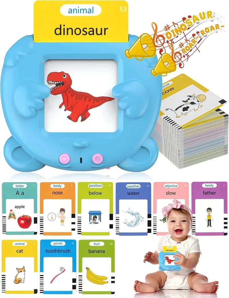New Talking Flash Cards  Enfant Early Learning Educational Baby Machine English/Vietnamese/Arabic/ Spanish/ Hindi/Indonesian