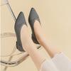 Pointed Toe Shallow Mouth Fabric Flat Bottom Women's Solid Knitted Soft Bottom Large Shoes Size 34-43