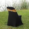 5pcs Chair Sashes BandsStretch Chair Ties Bows with Buckle Slider Metallic Stretch Spandex Chair Sashes with Bucklefor Christmas