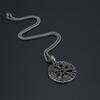 Viking jewelry, versatile ethnic style hollow rune titanium steel men's pendant, simple stainless steel necklace