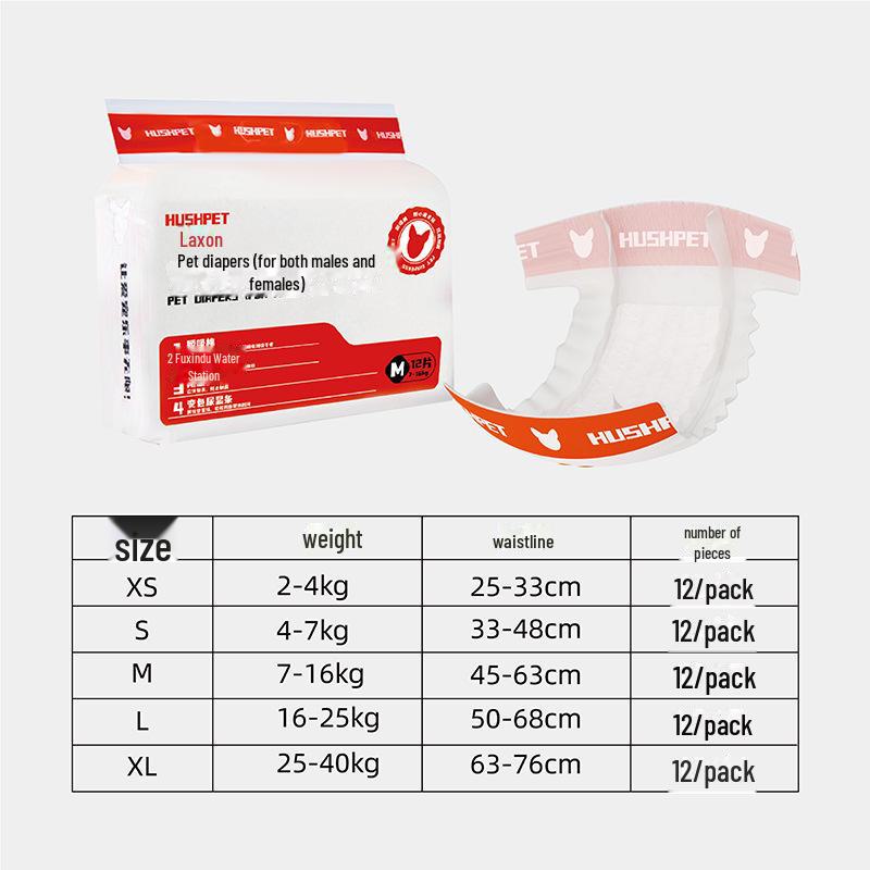 

Подгузники Layspet Unisex для собак — физиологические трусики для самцов и самок, плюшевые, менструальные или мочеприемники.