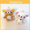 Sweet Relaxed Bear Plush Toy Keychain Cute Cartoon Animal Pendant Gift For Kids