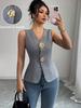 2025 Summer Rose Button Sleeveless Slimming Vest – Elegant Commute Style