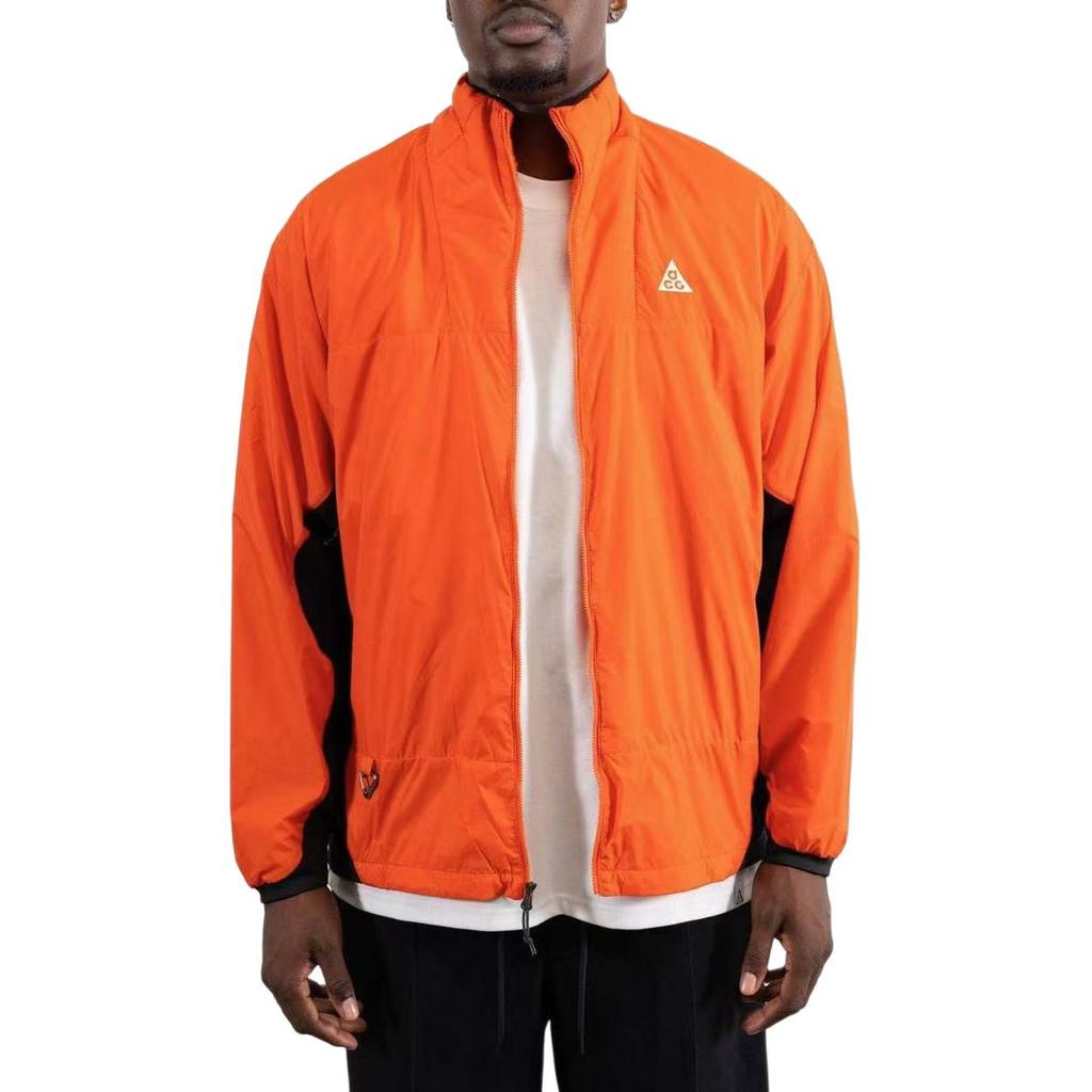 Nike Color Block Logo Zip Long Sleeve Jacket Men Jacket Orange DX7881-809
