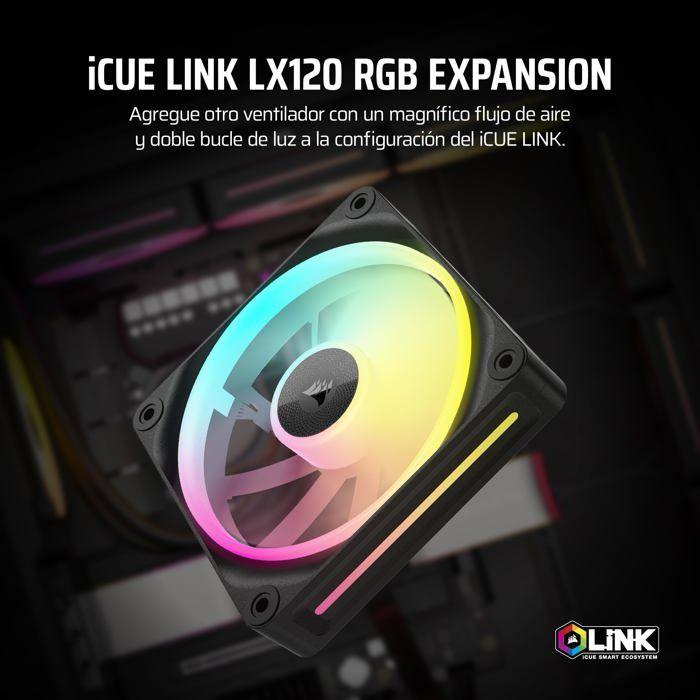 Ventilateur - CORSAIR - iCUE Link LX120 - 120 mm - RGB - PWM 2400 tr/min