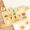 Wooden Matching Puzzle Number Animal Cognitive Match Game Montessori Toy Memory Training Jigsaw for Children Early Education