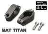 POSH FAITH Motorcycle Accessories Quick Release Brace Clamp for Set of Matte Only, 22.2mm Handlebars, 2, Titanium, 090167-21