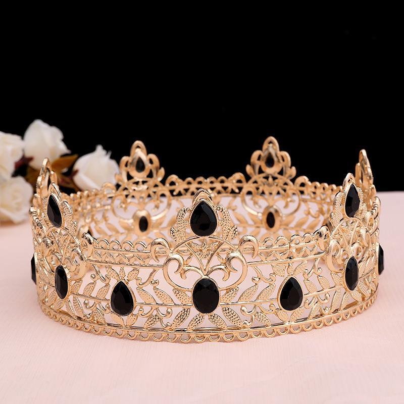 

Men s and Women s Retro Round Crown Headdress - King Performance Costume and Bride Accessory