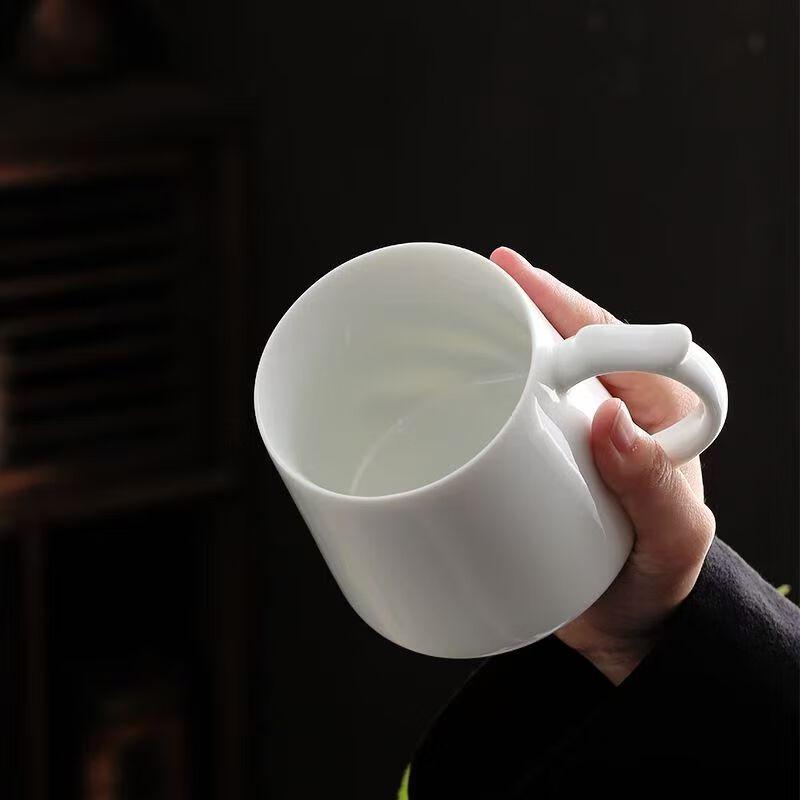 Jingdong Zhizao White Ceramic Tea Cup Set