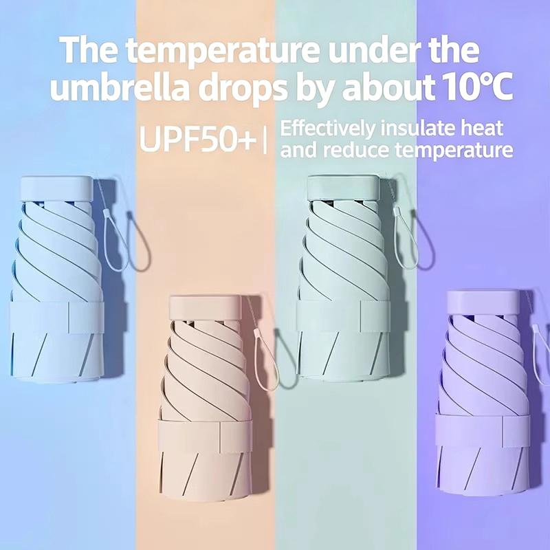 Compact Foldable Journey Umbrella UV Shield Lightweight Portable Pocket Sun Umbrella
