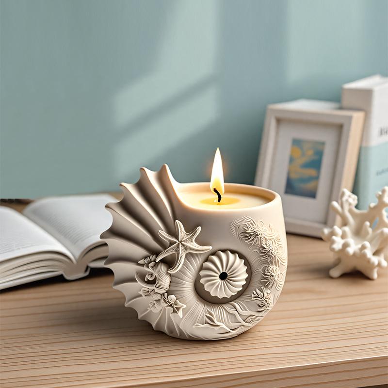 Conch Pot Mold Non-Toxic Silicone Conch Mold Aromatherapy Mold Food-Grade For Home Decoration Plant Flower Pots Gifts