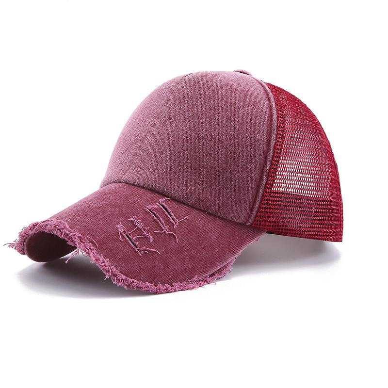 Summer Mesh Baseball Cap Outdoor Breathable Sun Hats For Women Men Washed Cotton Snapback Fashion Casual Hip Hop Caps