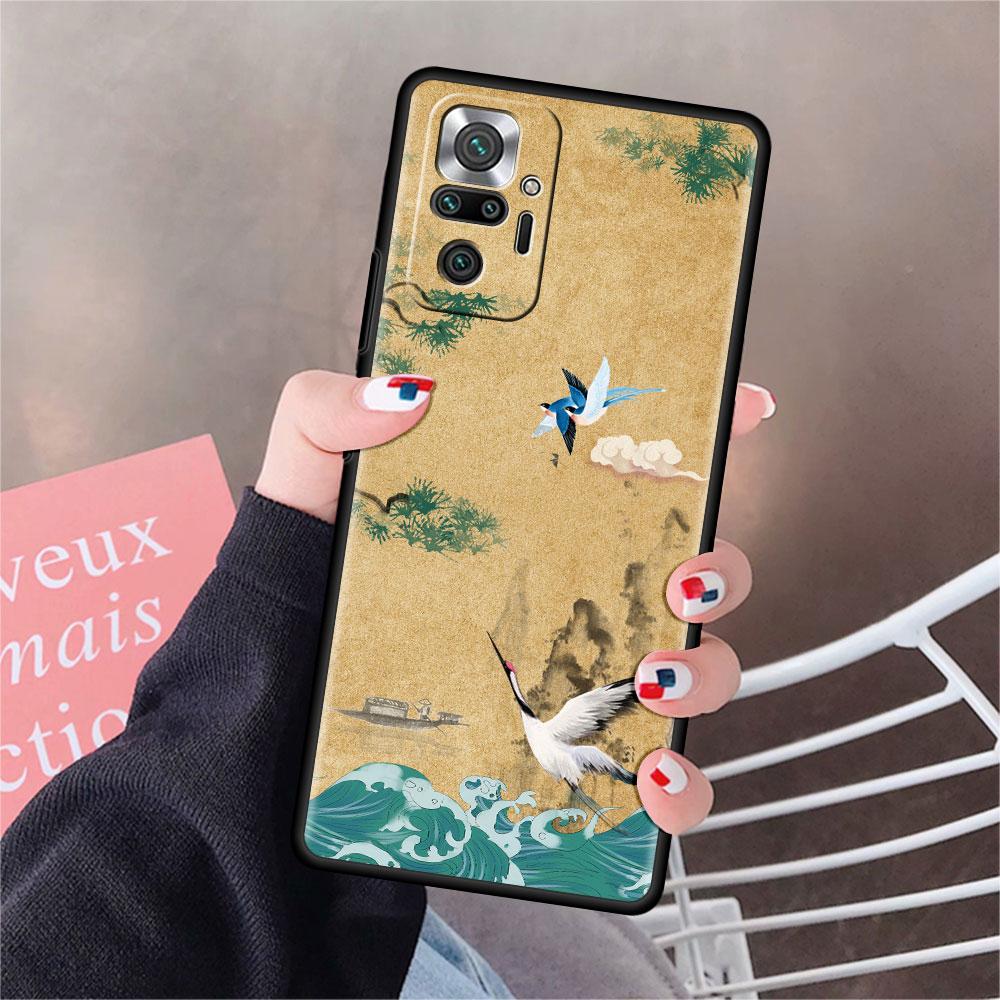 

Чехол для Xiaomi Redmi Note 10 9 11 Pro, мягкий чехол для телефона 10S 9S K40 8 9A 9C 9T 7 10C 8T, силиконовый чехол Opera Retro Girl Shell Sac Redmi Note 7