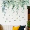 Flower Plants Wall Stickers Home Decoration Bedroom Adhesive Decals Wallpaper