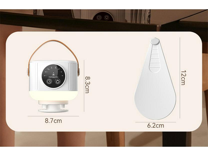 Rechargeable Remote-Control Small Ceiling & USB Fan for Dorms & Camping