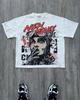 T-shirt a maniche corte con stampa anime, tendenza retrò High Street, top Y2k da uomo, moda Harajuku Rock Hip Hop, camicia oversize per coppia