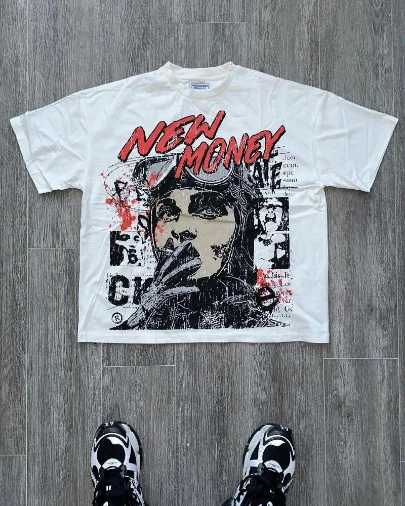 Hip Hop Street Y2K High Street Trendy Anime Printed Harajuku Mens Tshirt Summer New Style Unisex Casual Tshirt as the picture14535