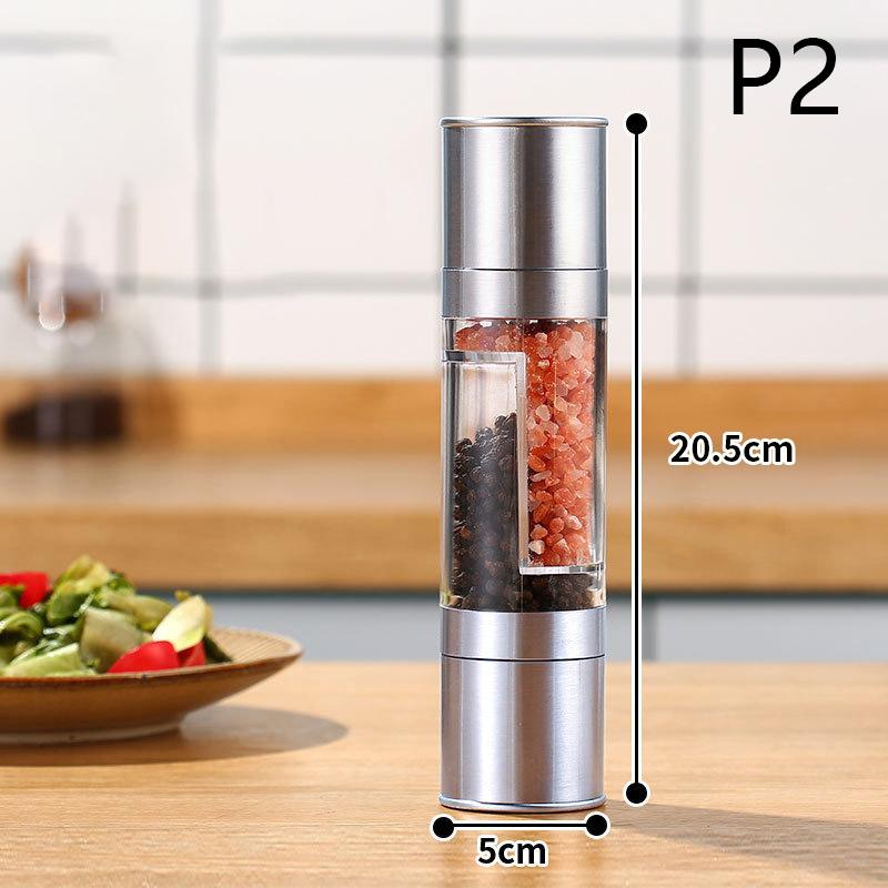 

Мельница для соли и перца 2 в 1 ручная мельница для соли и перца из нержавеющей стали с регулируемой керамической мельницей для специй кухонный инструмент