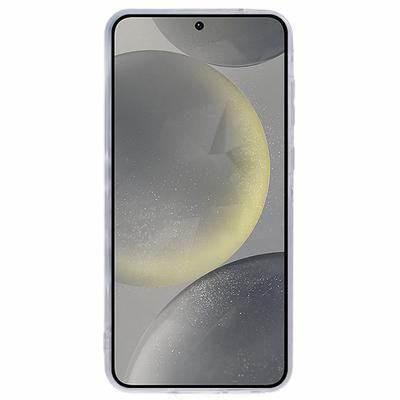 Für Samsung Galaxy S24 Hülle Blumenmuster PC+TPU Handyhülle Lasereffekt