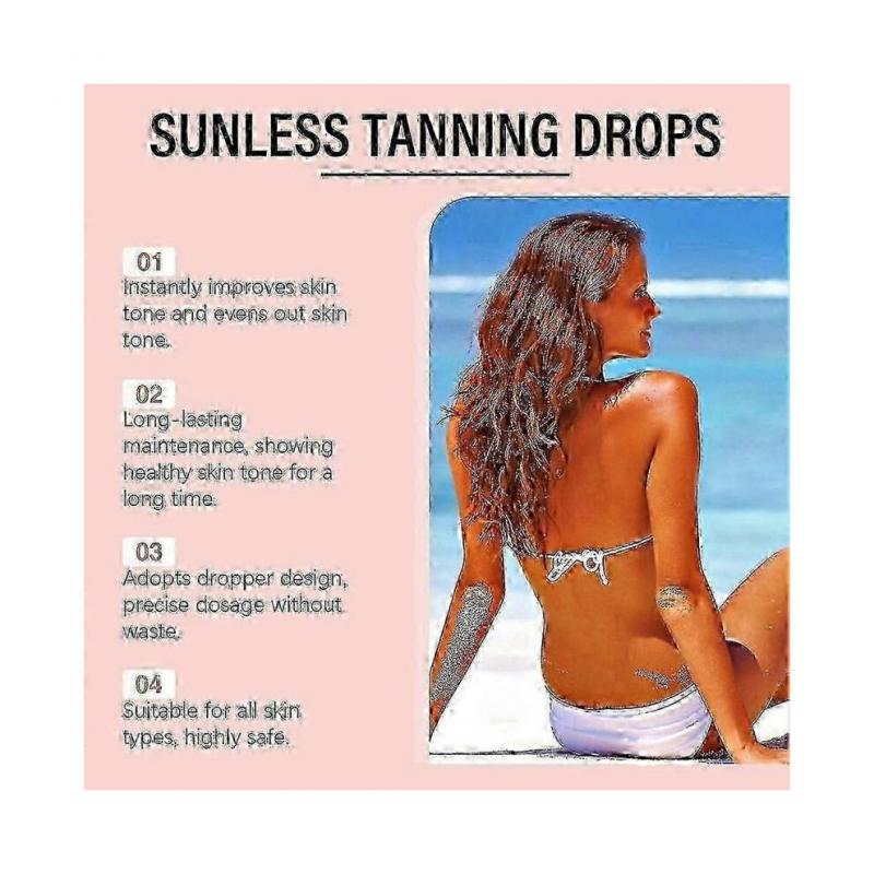 2 pezzi 60ml Gocce Bronzer Corpo Autoabbronzante per Viso Corpo Nutriente Gocce Autoabbronzanti per Uomini Donne
