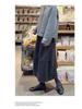 Women's Mid-Length Deep Gray Thickened Woolen Half-Skirt - Elastic Waist, Slimming, Autumn/Winter 2025.