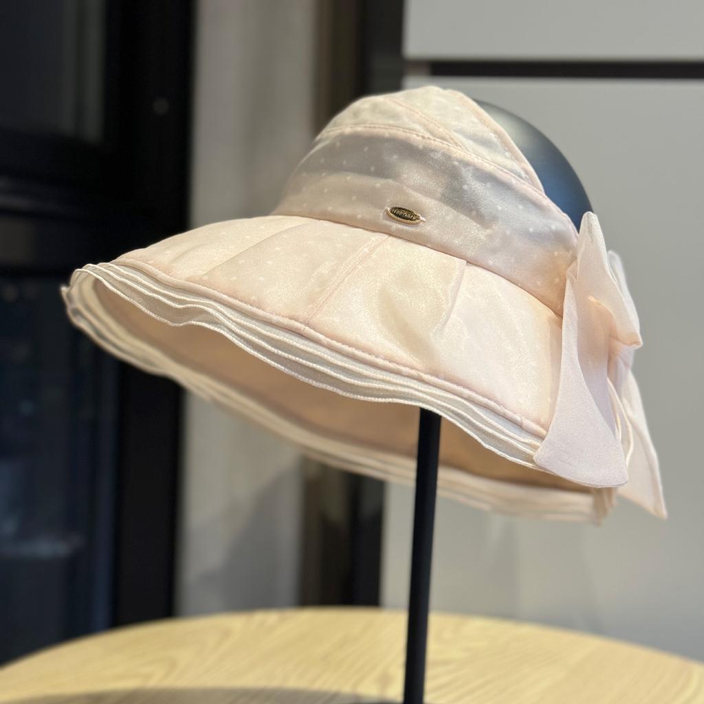 Netz-ladylike Schleifen-Sonnenhut für Damen, Sommer-Open-Top-Sonnenhut mit großem Rand, der das Gesicht kleiner aussehen lässt2026