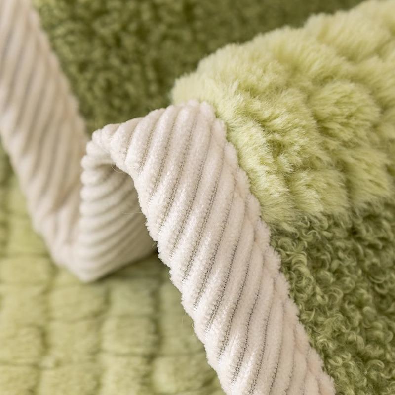 Plush Sofa Cushion Winter New Thickened Non-Slip Cushion Simple Modern Leather Sofa Cover Cover Cloth
