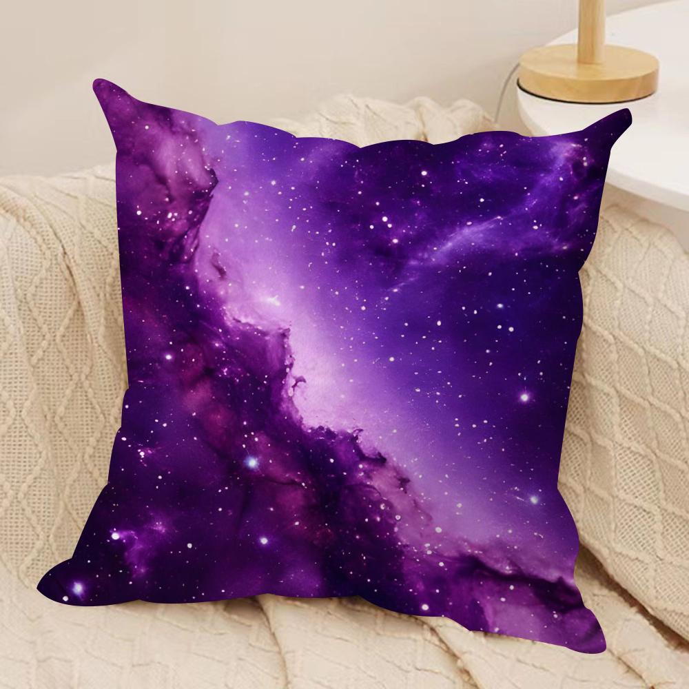 Starry Sky Cushion Cover Soft Plush Fabric DoubleSided Printed Cushion Covers for All Seasons Modern HomeDecor Gift