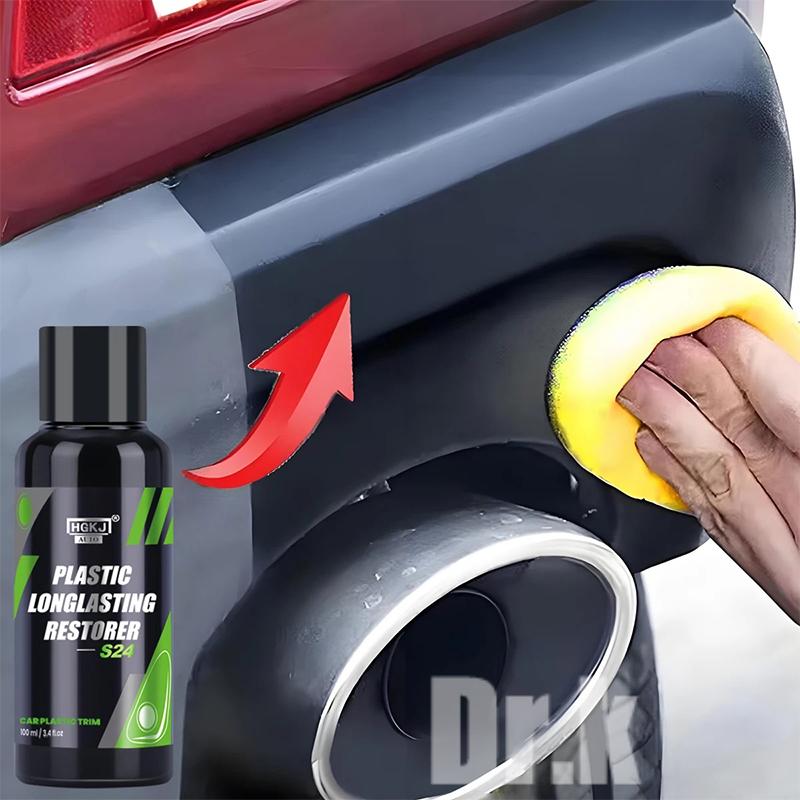 Rénovateur de plastique pour voiture, 50/100 ml, noircissement, brillance accrue, produits de nettoyage pour voiture, restauration durable, réparation, revêtement, rénovateur