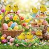 Realistic Easter Chick Figurine Animal Mini Chicken Toy Cute Plush Chicks  Flower Pot