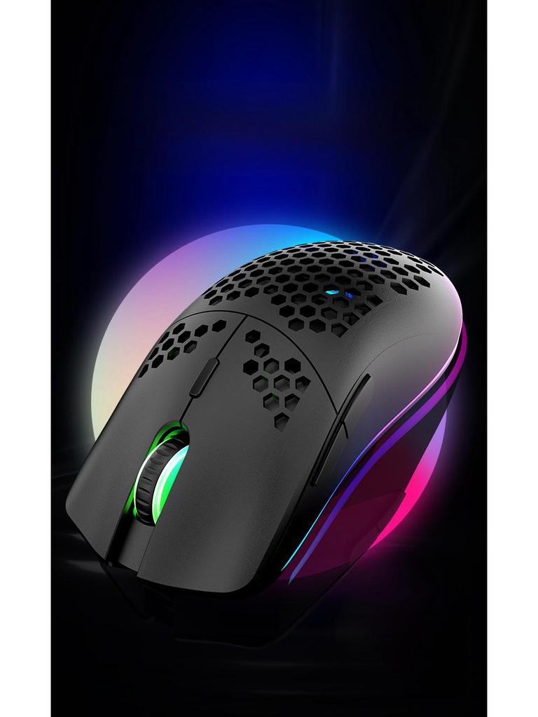 Xuanyinhu XYH80 Wireless RGB Gaming Mouse - Lightweight, Rechargeable, and Ergonomic for Office and Gaming Use.