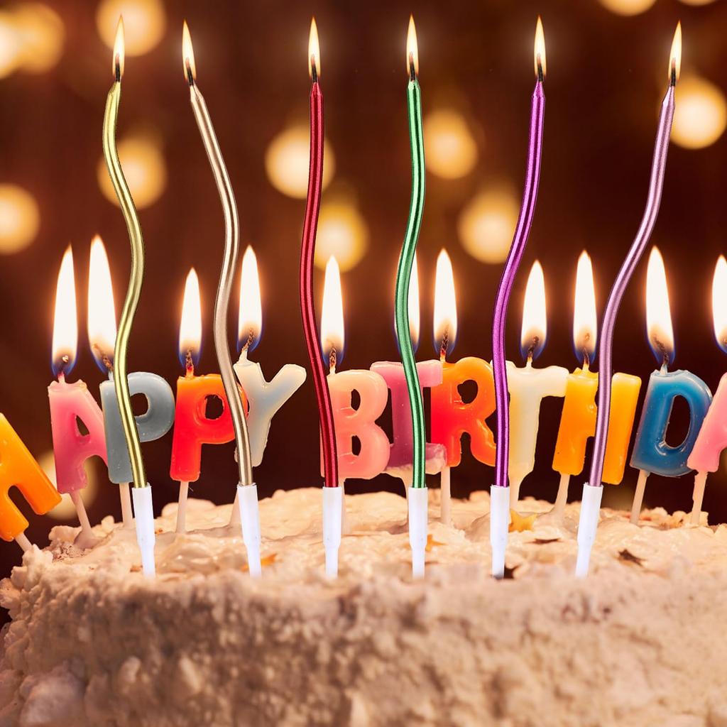 1/3Set Creative Curve Birthday Cake Candles Christmas Party Cake Baking Supplies Decoration Halloween Romantic Candles