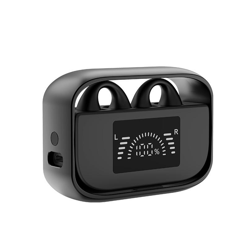 New Mini Wireless Clip-on Bluetooth Earbuds with Charging Case and Battery Display