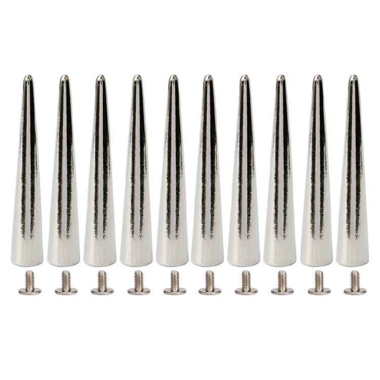 Clous à pointes Rivets Métal Argenté Rivets Décoratifs Punk, 10 Pièces Rivets Pointus à Visser Boucles Bouton Gothique pour Artisanat DIY