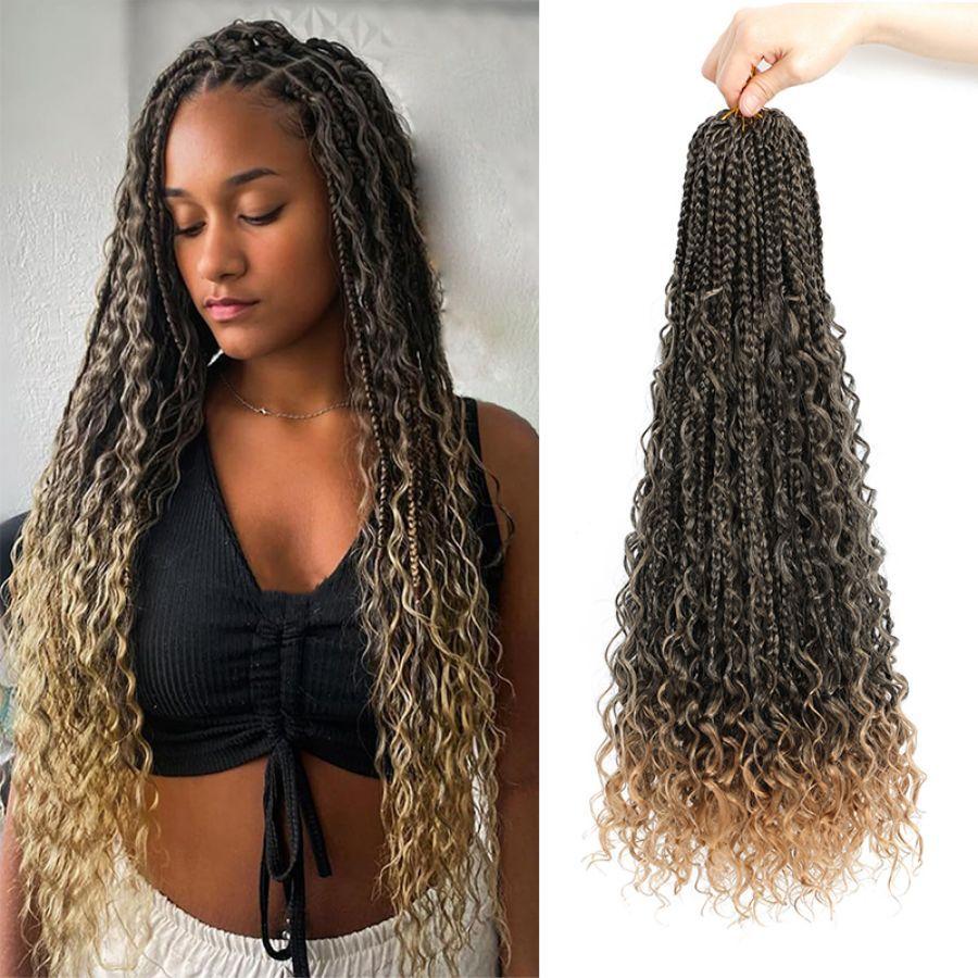 Cross-border European American High Temperature Wire Synthetic Fiber Wigs Machine Double Weft Three-strand Braid Braids Braids