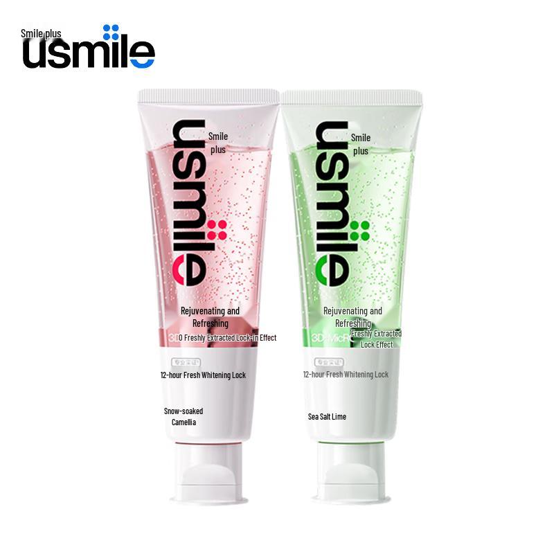 

usmile Whitening Fresh Toothpaste - Snow Camellia & Sea Salt Lime Duo