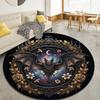 Bat Retro Round Area Rug,Carpet Rug for Living Room Bedroom Sofa Playroom Decor,Non-slip Floor Mat99